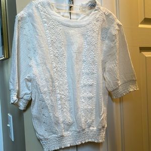 White lace boutique blouse by Hayden of Los Angeles.